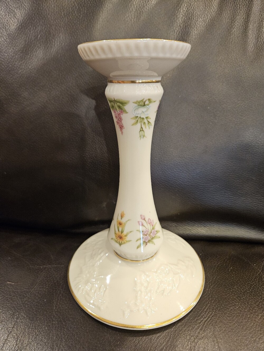 Lenox Floral Gold-Trim Candlestick